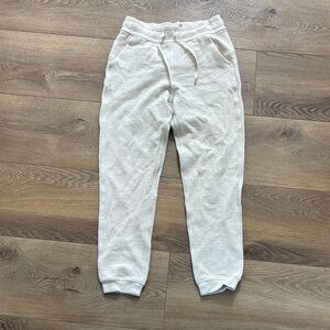 Lululemon Women’s cream textured joggers